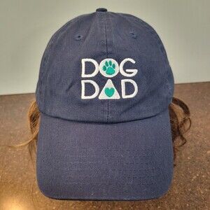 Vintage Dog Dad Baseball Cap Mens Navy Apollo Embroidered Logo Strapback Hat
